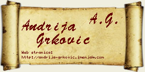 Andrija Grković vizit kartica
